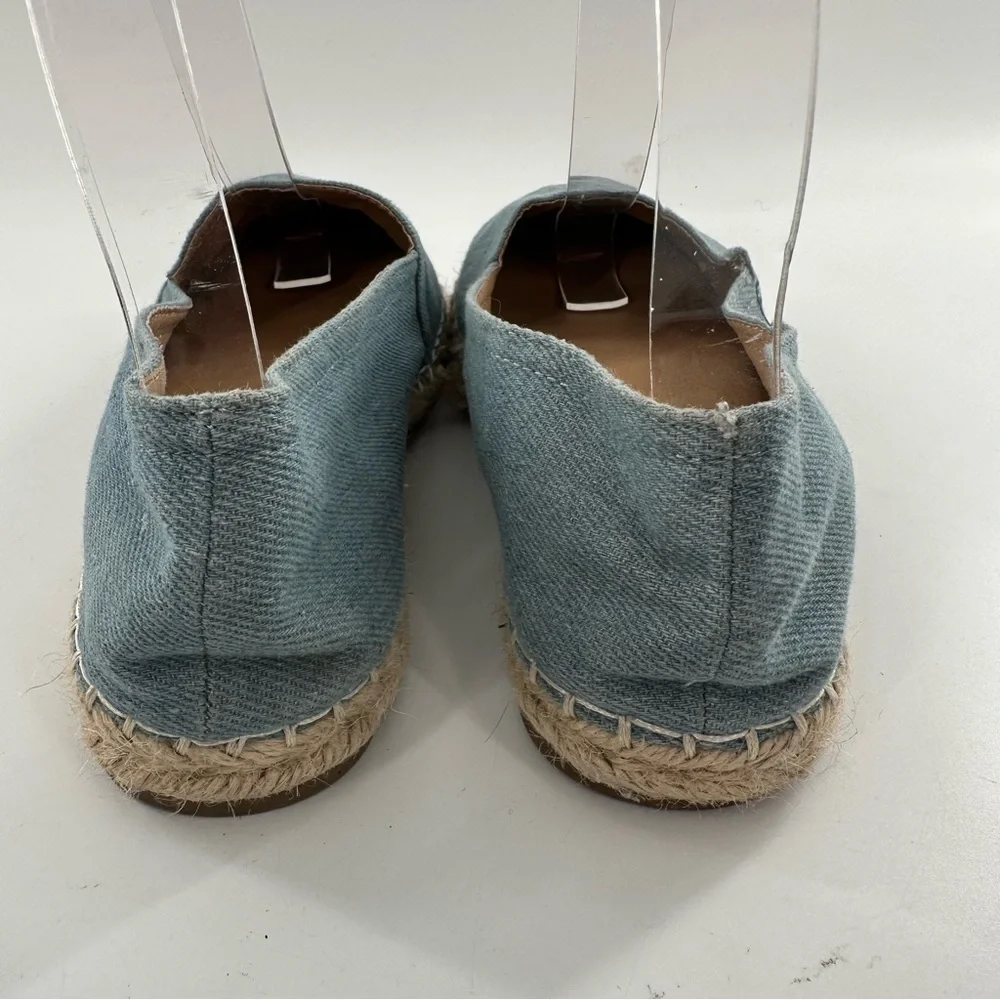 Espirit womens Wyoming flats size 6.5 blue denim pointy toe Espadrilles loafers